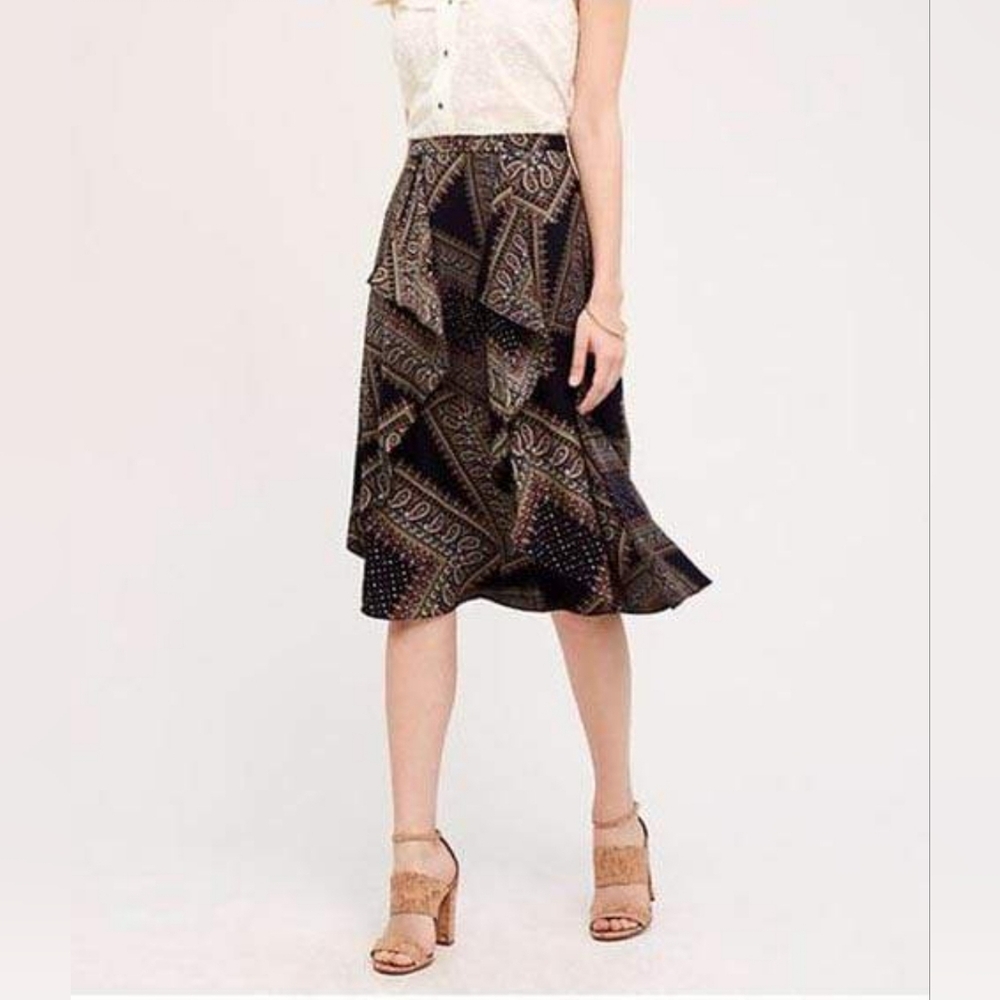 Eva Franco Ruffled Maxi Skirt